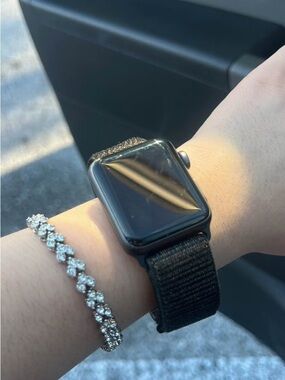 Apple Watch 38mm series 2 Black Smartwatch with Black Nylon Band